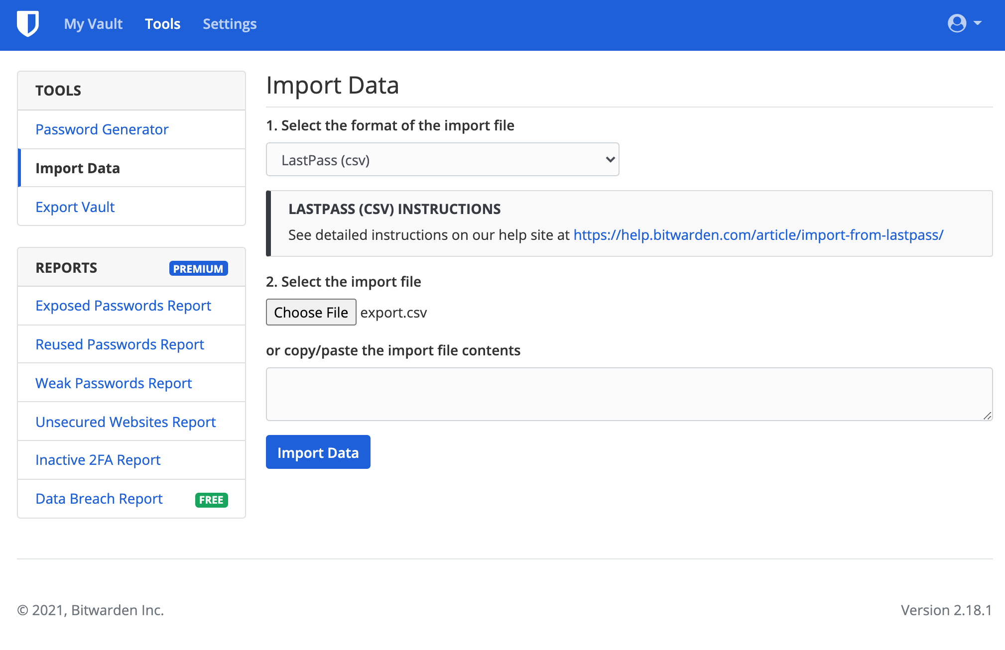 migrate from lastpass to bitwarden